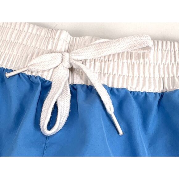 Vintage OP Ocean Pacific Womens Board Booty Mini Shorts Baby Blue L 11-13 Beach - Picture 3 of 7